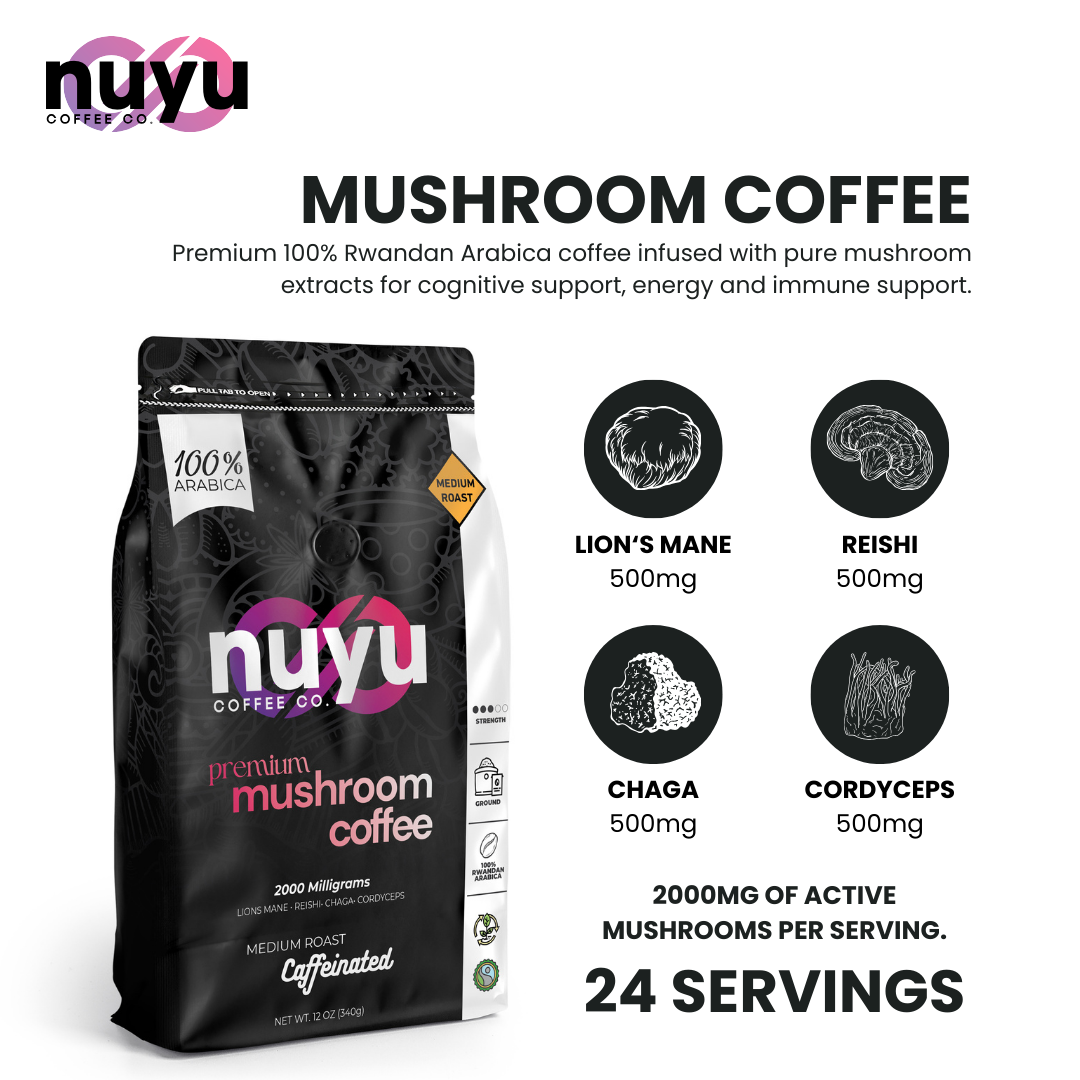 Mushroom Blend Coffee (12 oz) – Ground Coffee