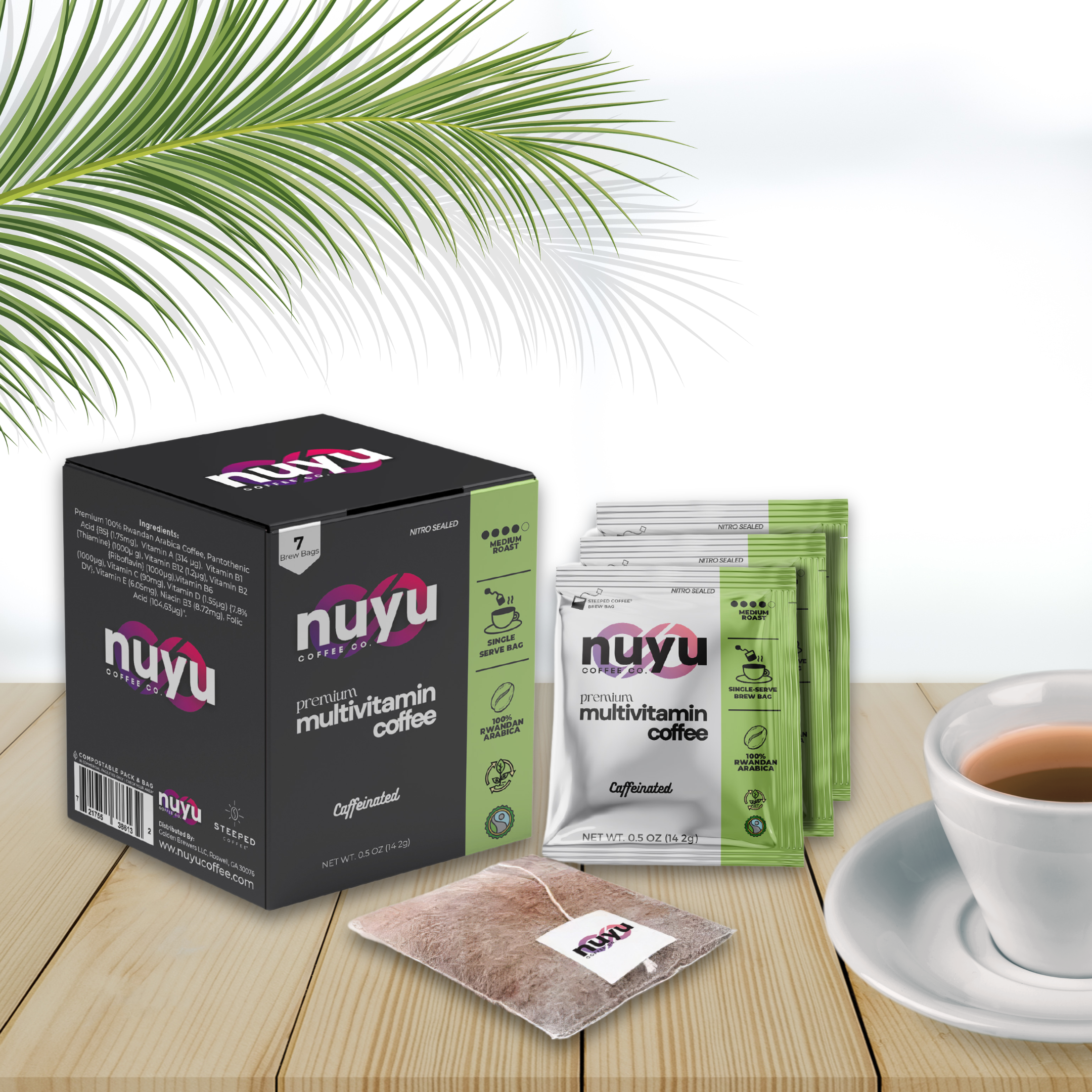 Nuyu Premium Multivitamin Coffee With 7 Brew Bags