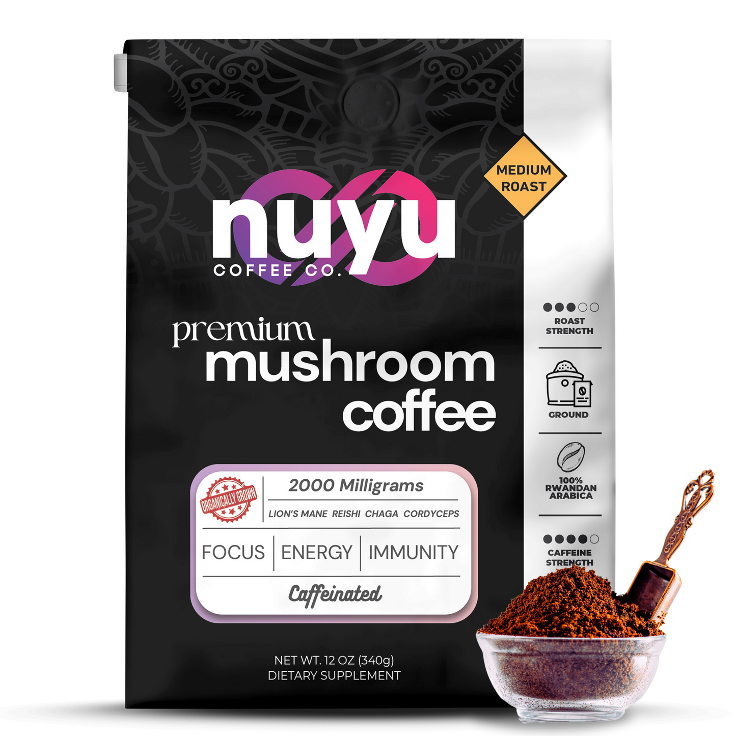 Mushroom Blend Coffee (12 oz) – Ground Coffee