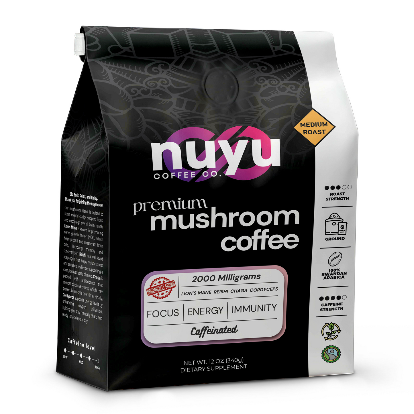 Mushroom Blend Coffee (12 oz) – Ground Coffee