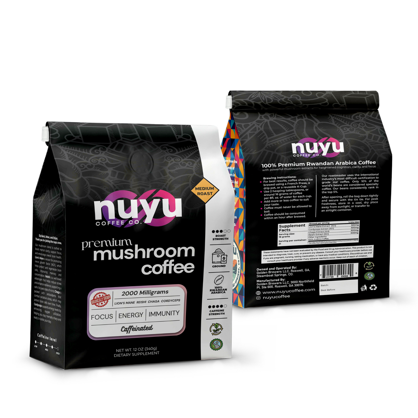 Mushroom Blend Coffee (12 oz) – Ground Coffee