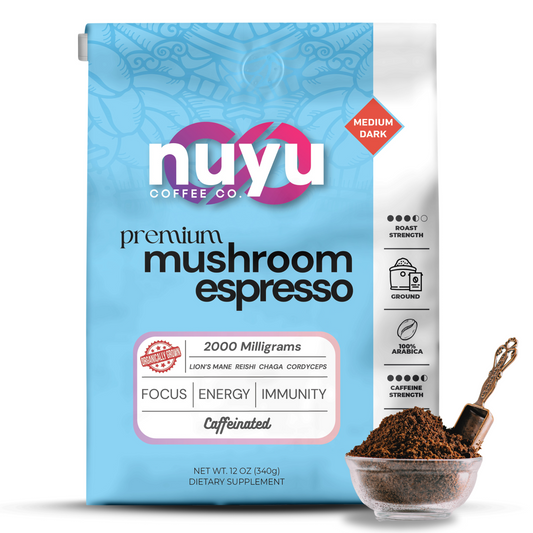 Mushroom Blend Espresso (12 oz) – Ground Coffee