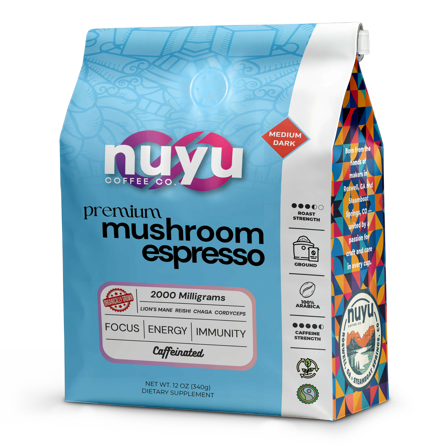 Mushroom Blend Espresso (12 oz) – Ground Coffee