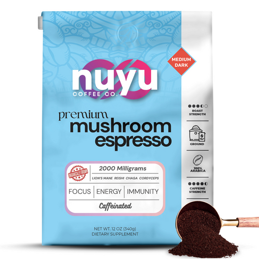 Mushroom Blend Espresso (12 oz) – Ground Coffee